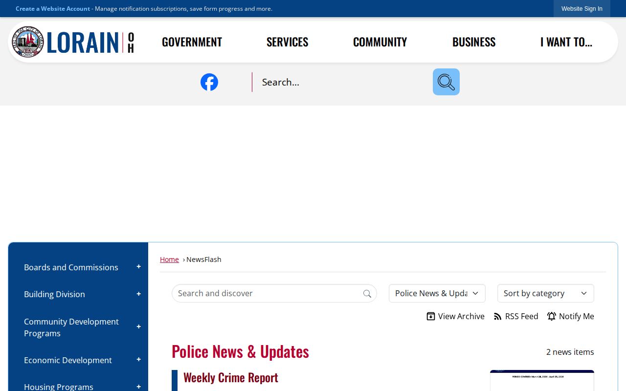 Lorain Police official news source for Lorain arrest record context